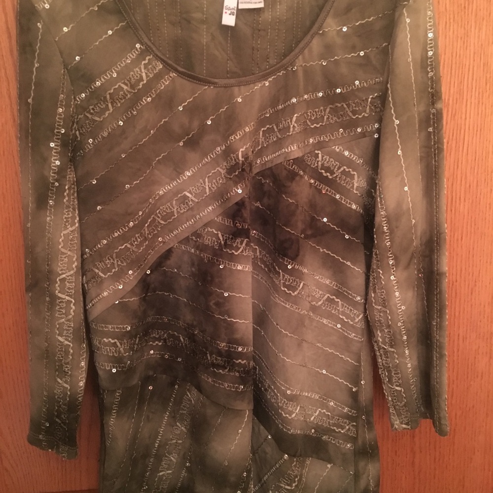 Sami & Jo Sage Embellished Top